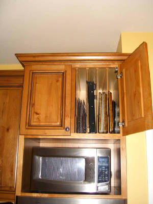 Custom Designed Microwave Cabinet by Local Cabinet Maker
