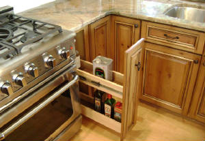 Custom Spice Drawer Cabinet by Local Cabinet Maker